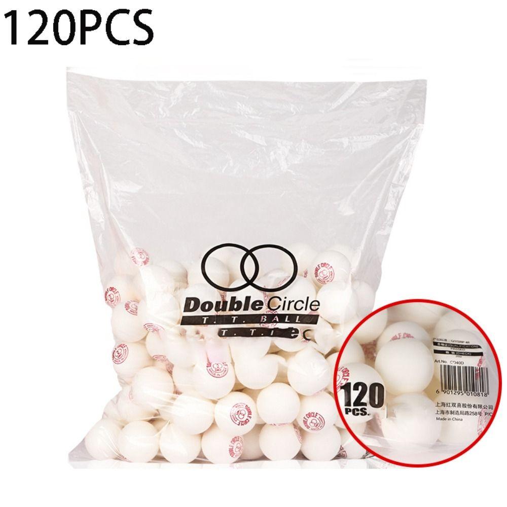 

120 шт ABS тренировочный мяч износостойкие спортивные товары Ping Pang мяч для двойного счастья White