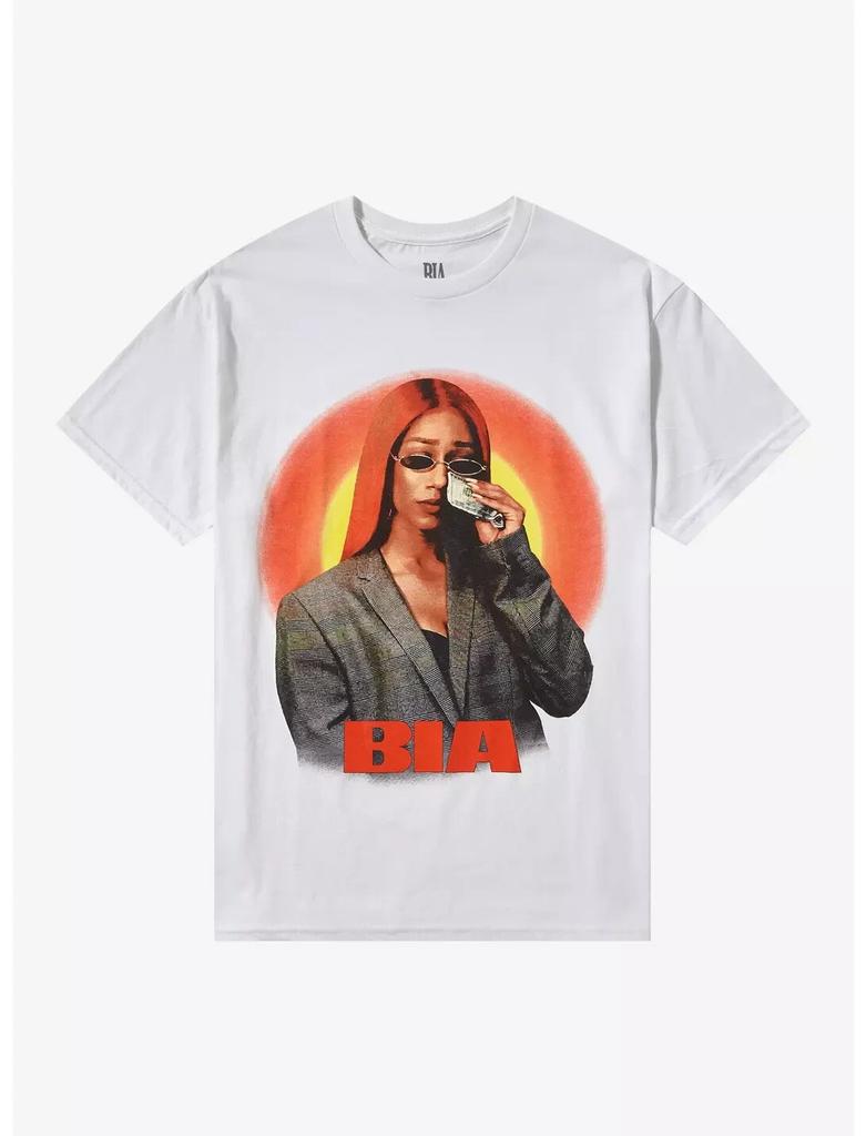 BIA Juniors Bia Money Tears White Boyfriend Fit T-Shirt New