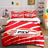 Roter Hintergrund mit PSV-Logo. Bettwäsche-Sets Bettbezug-Sets Bettbezüge Kissenbezüge(1* Bettbezug 2* Kissenbezüge ohne Bettdecke)