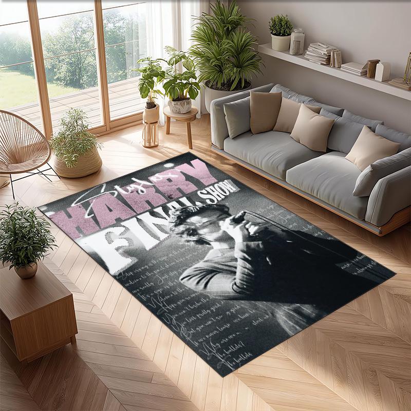 Soft Crystal Velvet Floor Rug,Harry Styles Anti Slip Decorative Carpet, Plush Area Mat For Indoor Home Decoration