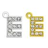 Fashionable Sparkling Stylish Rhinestones Letter Charm Set of 26 Gold Tone Letter Pendants Portable for Jewelry Making