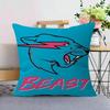 Blogger di Giochi M-MrBeast Federe per Cuscini Cartoni Animati Divano Decorativo Casa Stampa Double-sided Corto Peluche Carino Federa per Cuscino