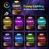 LED Crystal Table Lamp 3D Moon Galaxy Globe Night Light 16 Color Changing Wooden Base Ideal Birthday Gift for Teens Boys & Girls
