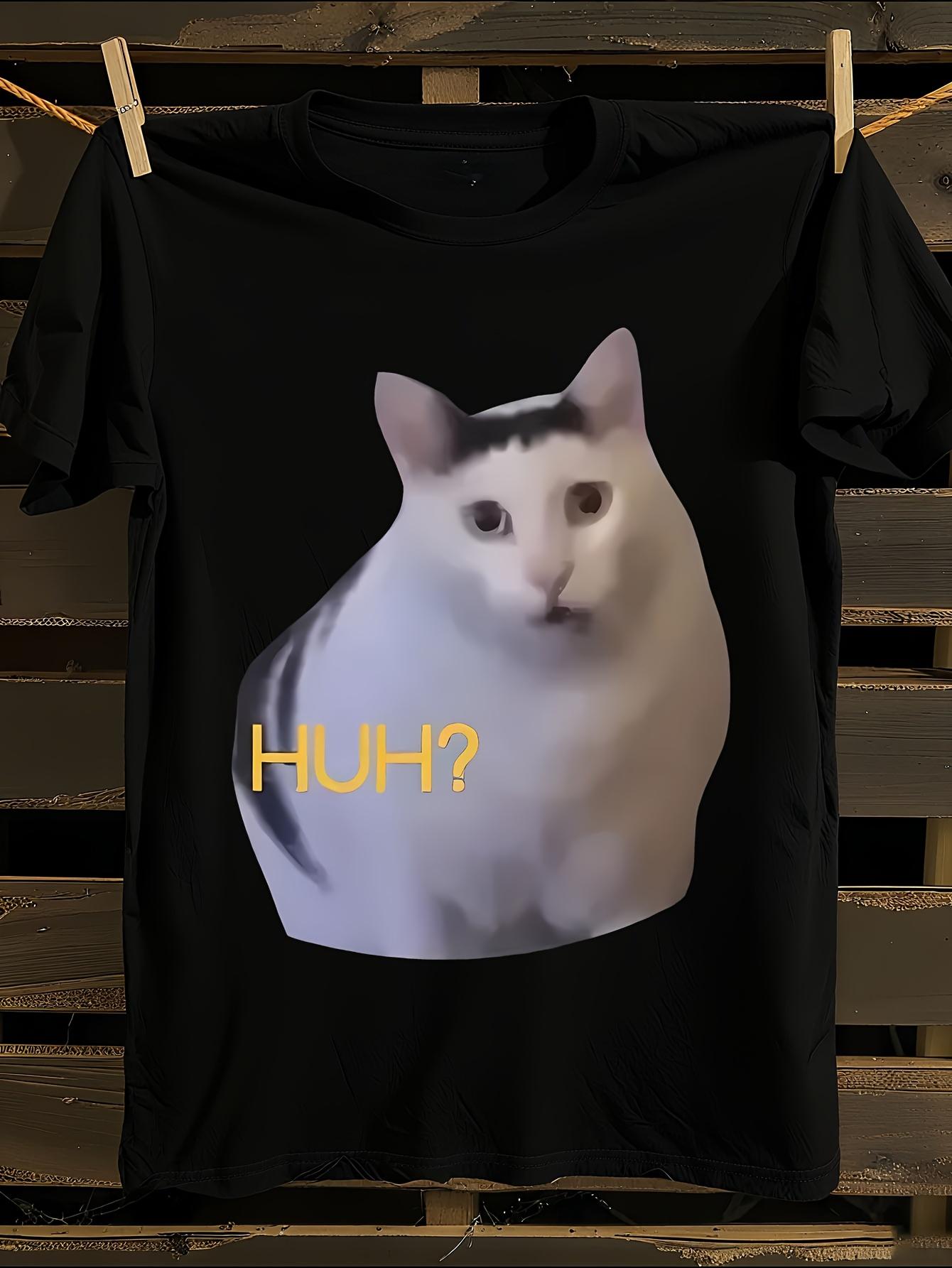Funny HUH Meme T-shirt L