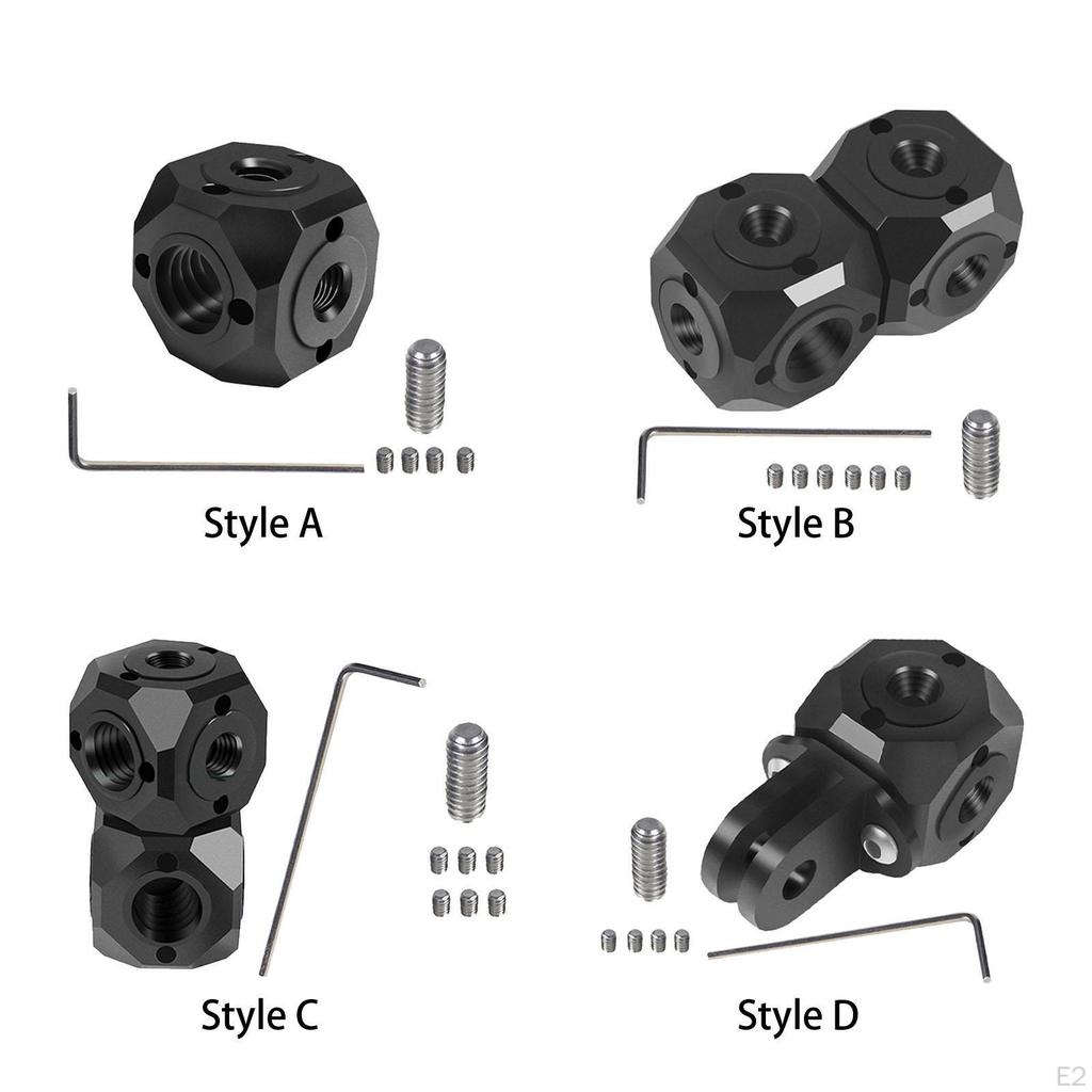 1/4'' 3/8'' Tripod Stand Mount Adapter, Universal Durable Converter, for GoPro camera Lighting