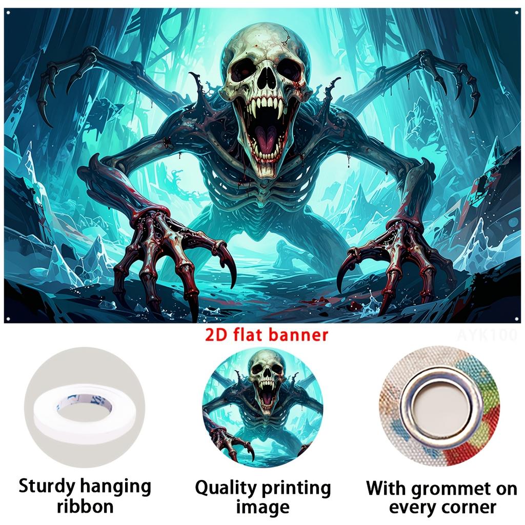 Halloween decoration banners, Halloween-themed party decorations, perfect for holiday party decorations