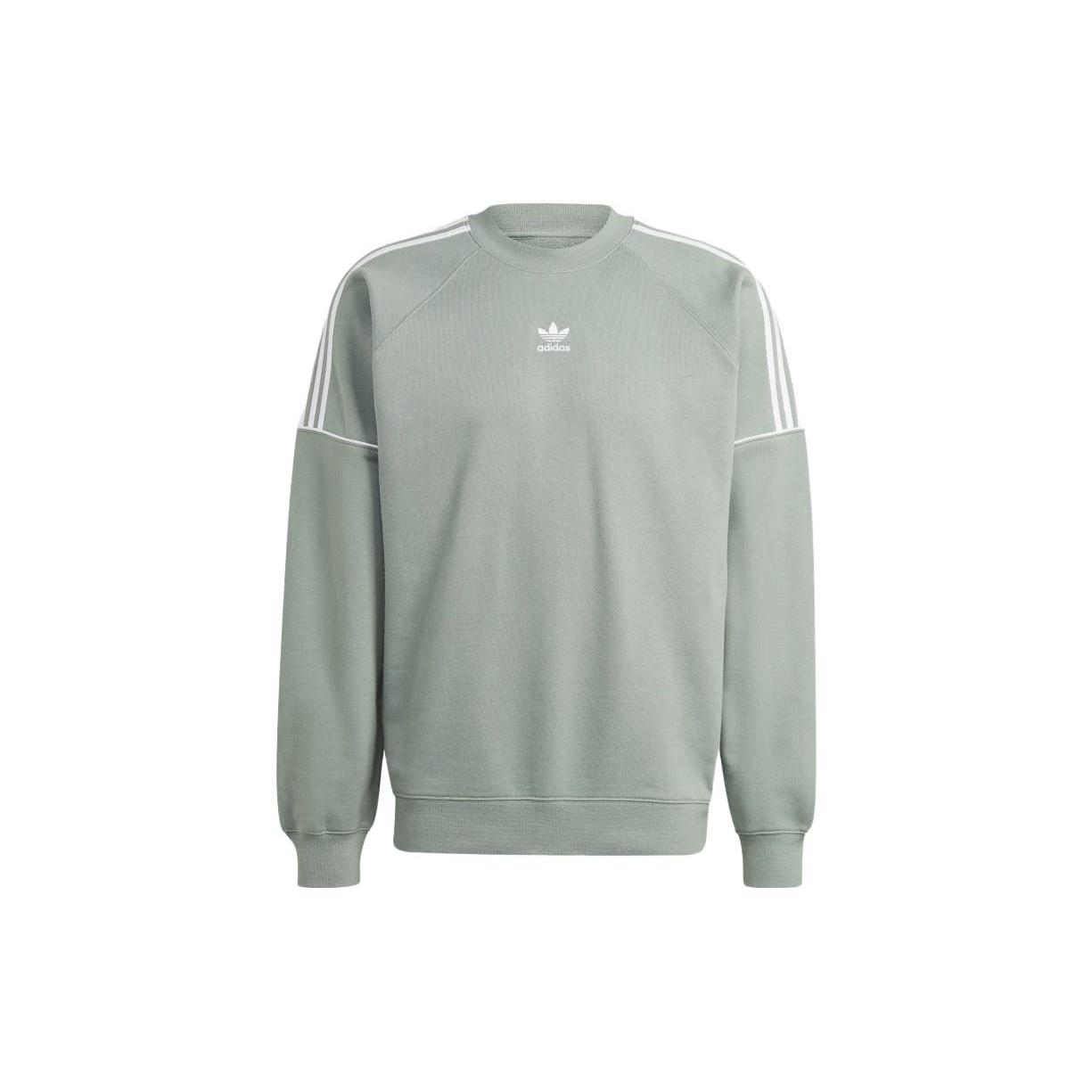 adidas originals Rekive Crew Sweatshirt Silver Green Men s IB8696 XS