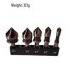 Five-Flute Chamfering & Countersink Drill Bit Set for Woodworking