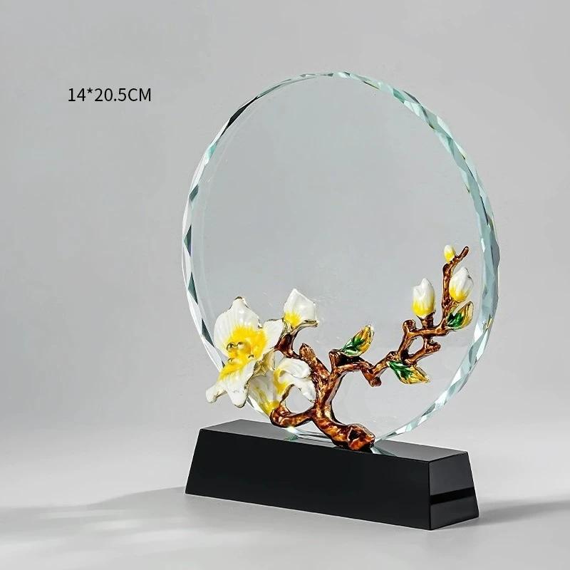 

Customized Crystal Trophy, Company Annual Meeting Teacher s Day Gratitude Plaque Souvenirs, Home Decoration, Frosted Trophy, 1Pc