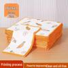 Carrot Print Lint-Free Cotton Gauze Dishcloth - Super Absorbent & Thickened for Kitchen Use