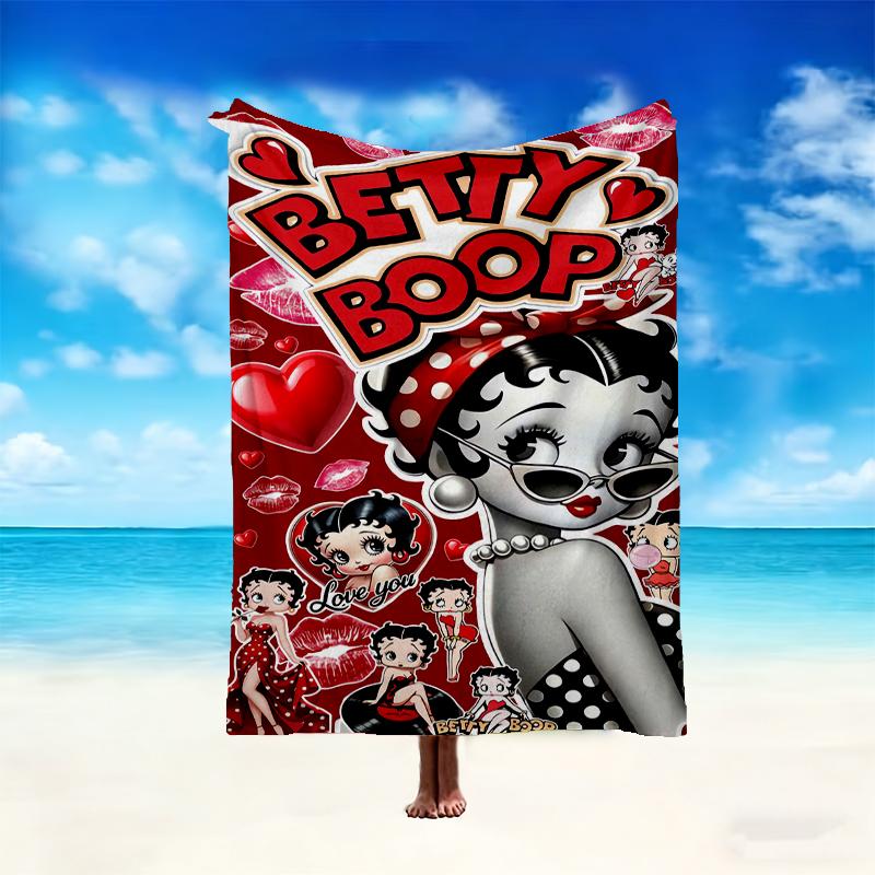 1pc Betty Boop Blanket, Super Cozy Printed Home Blanket, All-Season Warmth