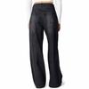 Women's Wide Leg Jeans High Waisted Stretchy Straight Leg Jeans Trendy Seamed Front Loose Denim Pants
