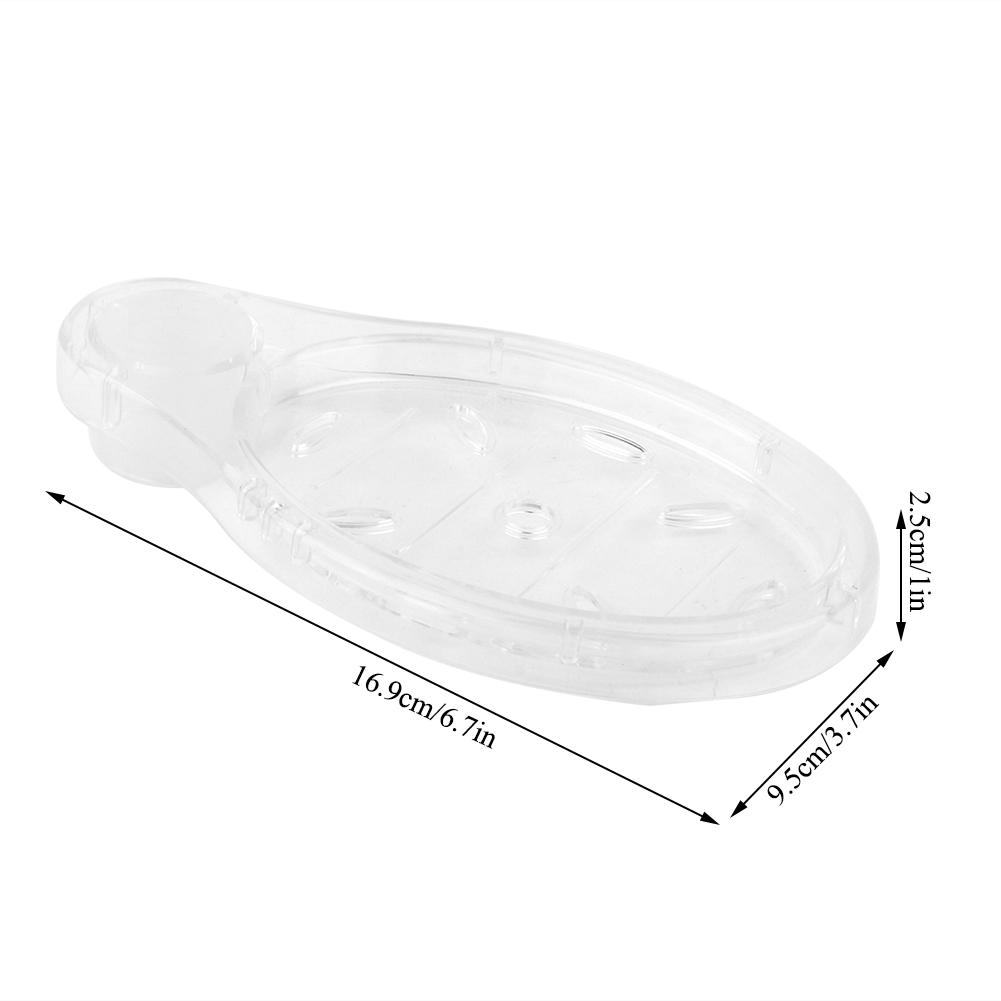 Transparent Round Acrylic Soap Dishes Box Holder Lifting Rod Bathroom Accessories