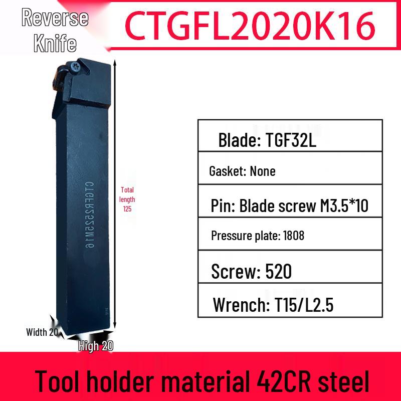 CNC Clamp-Type Vertical Mount Retaining Ring Groove Tool Holder with Kyocera Turning Inserts
