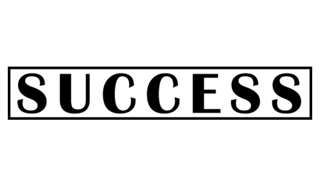 Printtoo Success Self Inking Rubber Stamp Pre-Inked Office Stamp- Home Office Business Stationery, Black- 42 x 9