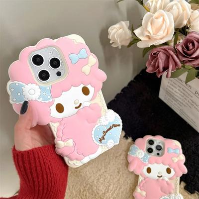 Квай 3D Мультяшний Кролик Чохол Для iphone 16 ProMax 15 14 13 12 Pro Max Люблю Моє Солодке Піаніно М'який Силіконовий Задній Чохол