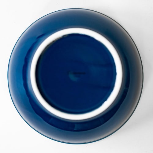 Saikaitoki Hasami Ware Common Bowl/Plate, Navy, Approx. 15cm Diameter, Microwave and Dishwasher Safe, Made In Japan, 13229