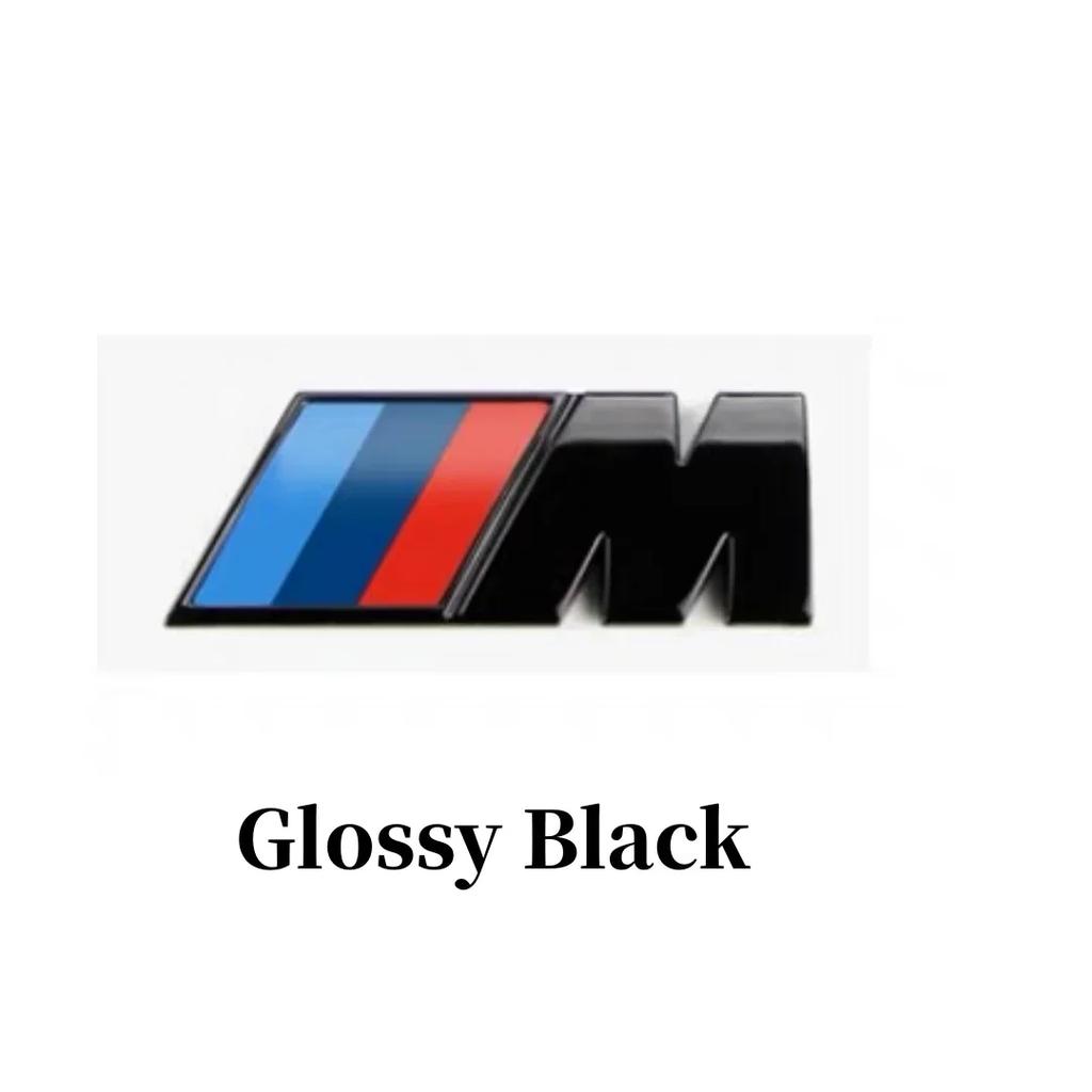 HINB3 3D ABS M Logo Car Body Side Badge Body Rear Trunk Decor Sticker Car Modification Accessorie For All BMW M Power X1 X3 X5 X7 E71
