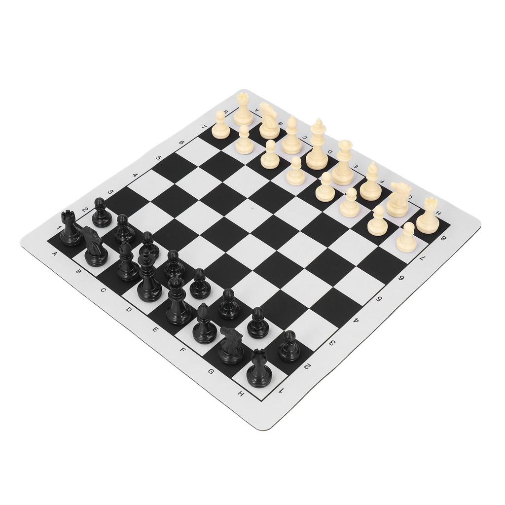 Travel Chess Board Game Set Professional Standard Folding Roll Up Travel Chess Board with 32 Chess