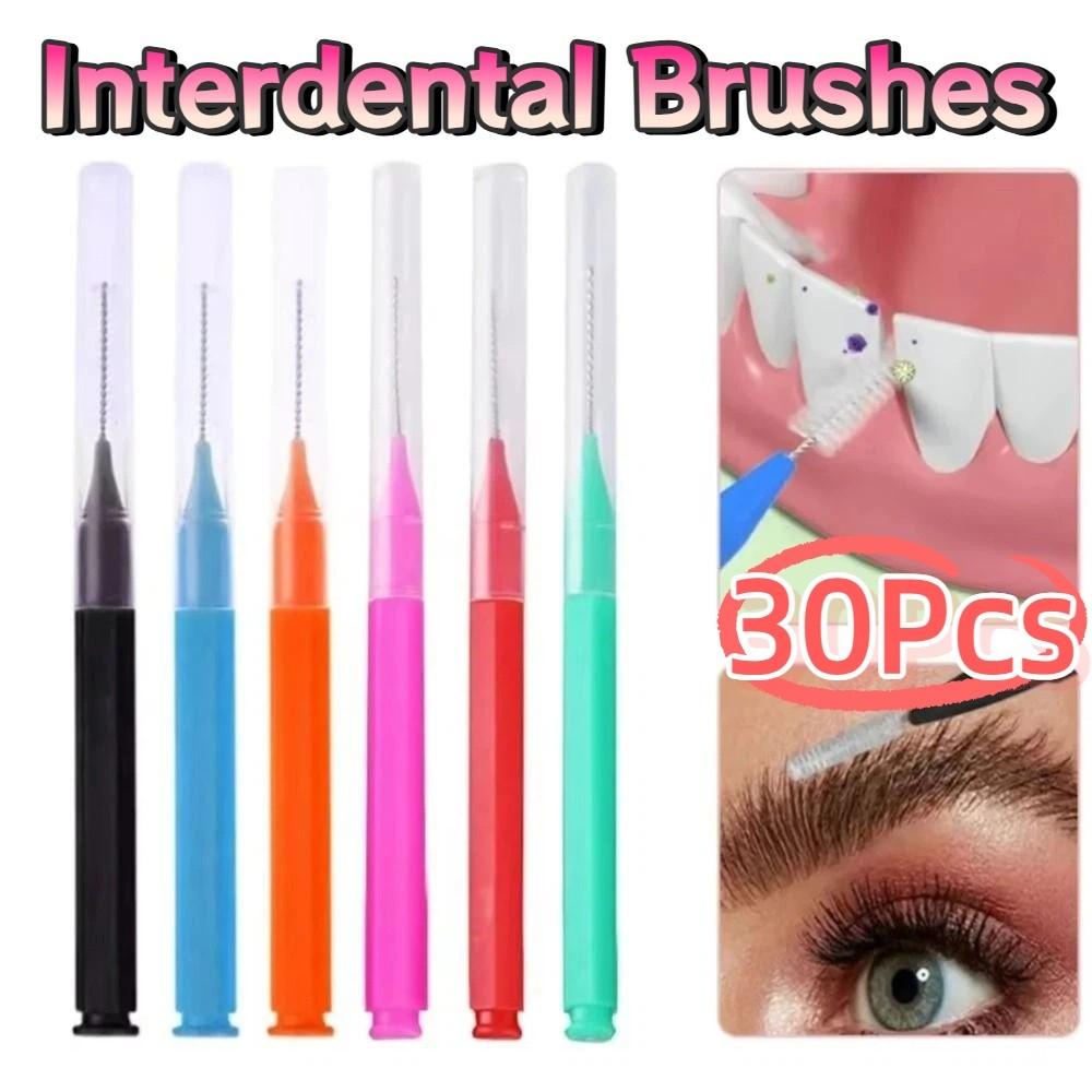 30Pcs Soft Micro Interdental Brushes Disposable Teeth Cleaning Tools Oral Hygiene Tool