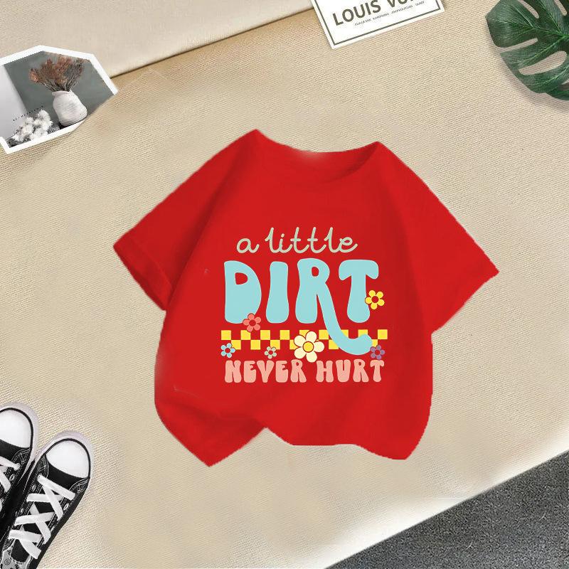 Children T-shirt Cute Animals Printed Kids 100% Cotton Tops 2-13Y O-Neck Short-sleeve T-shirt