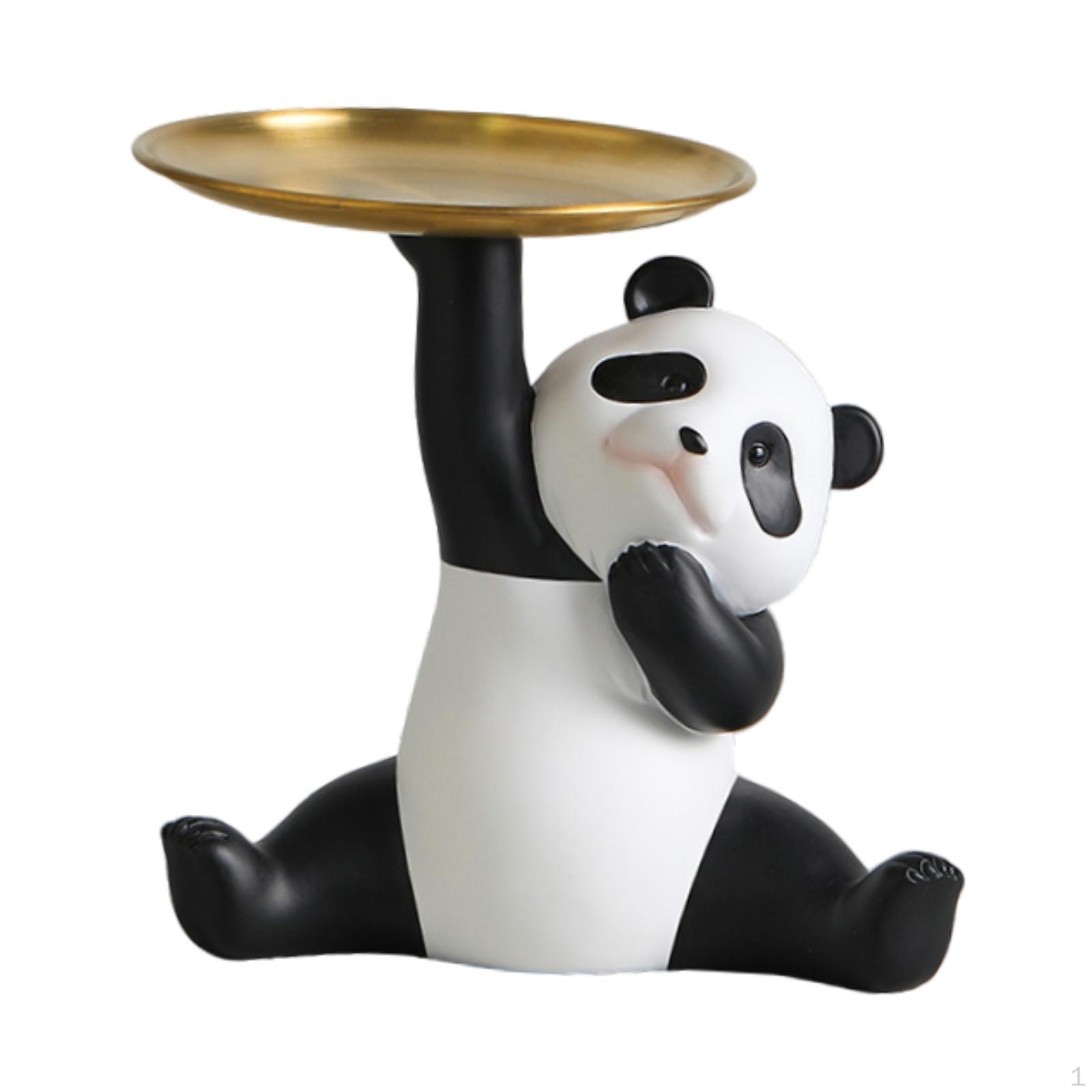 

Очаровательная фигурка панды с подносом - очаровательный акцент домашнего декора