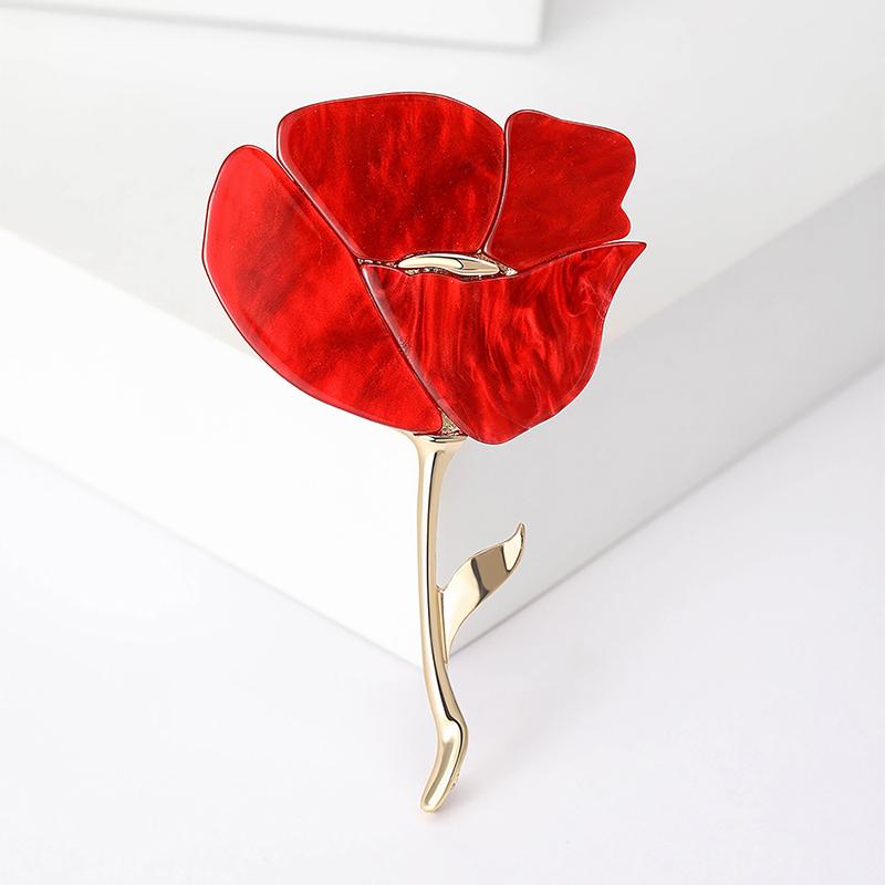 

Alloy Flower Brooch High-End Petal Pin 4-Color Rose Women Brooch Corsage Ornament For Men-Women Clothing