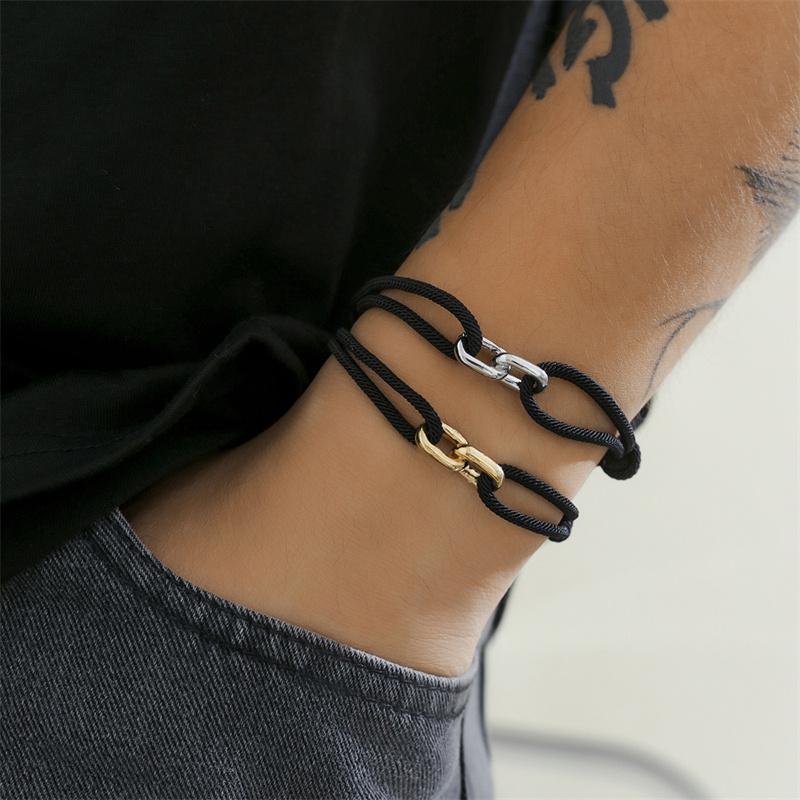 Minimalist Milan Rope Bracelet Simple Black String Bracelet For Women Men Lovers Lucky Wristband Jewelry