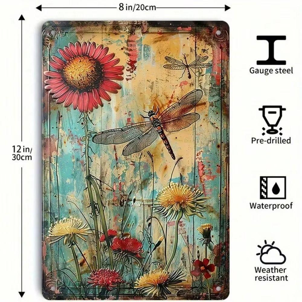 Metal Wall Art Decor, Tin Sign Vintage Home Decoration 20x30cm