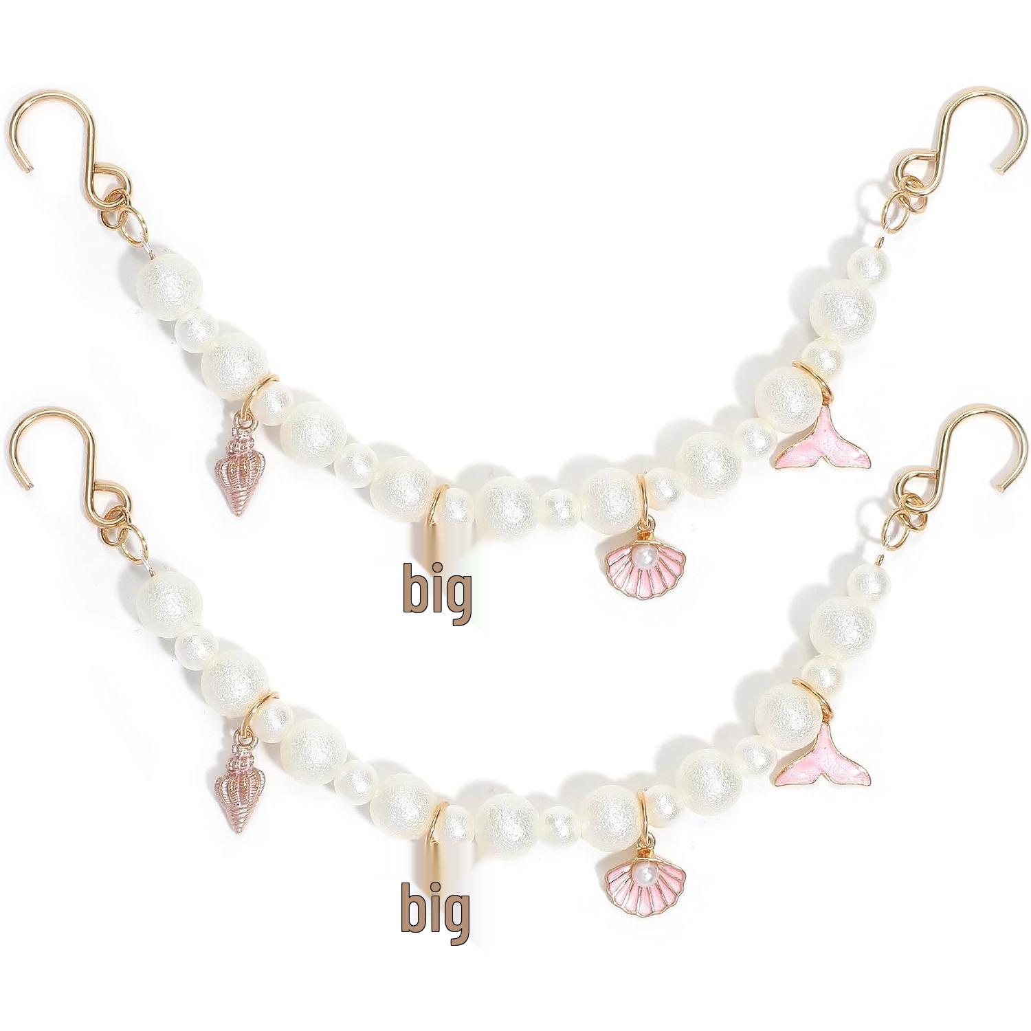 Набор украшений He Fang Ocean Adventure: Искрящиеся серьги-гвоздики в виде якоря, серьги-ракушки, браслет в стиле легкой роскоши. 12x10x2 cm