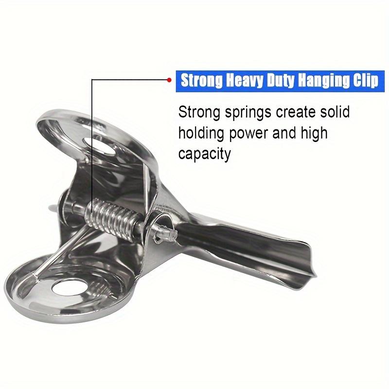 Stainless Steel Bulldog Clips, Heavy Duty Hinged Clips, Multi-Purpose Silvery Binder Photo, Home, Kitchen, Office, School Supplies