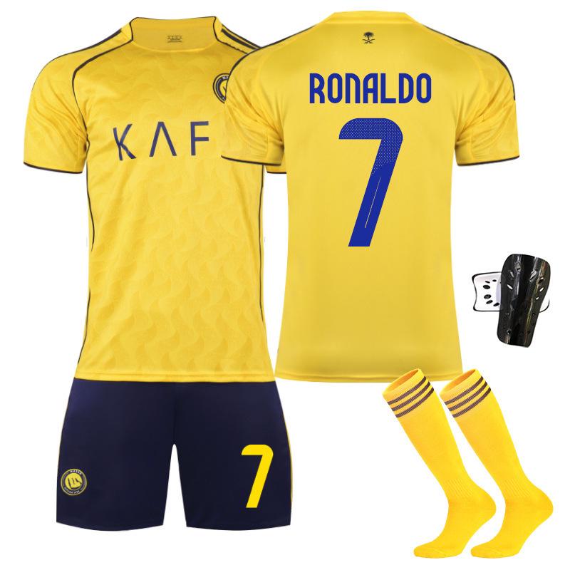 

Riyadh Home Jersey: Number 10 Mané, 7 Ronaldo, 79 Félix - Short Sleeve Football Kit XL