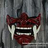 Rote Hannya Dämon Samurai Maske - Japanisches Noh Cosplay für Halloween