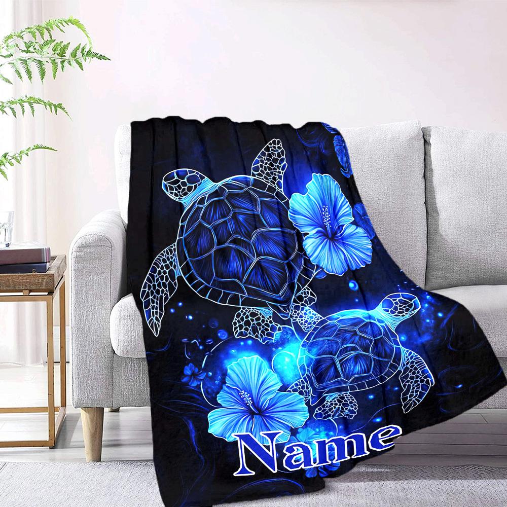 Spring Flowers Home Customize Your Name Blankets Comfortable Soft Lightweight Allseason Multipurpose Blanket For Picnics Sofas Offices Beds Living