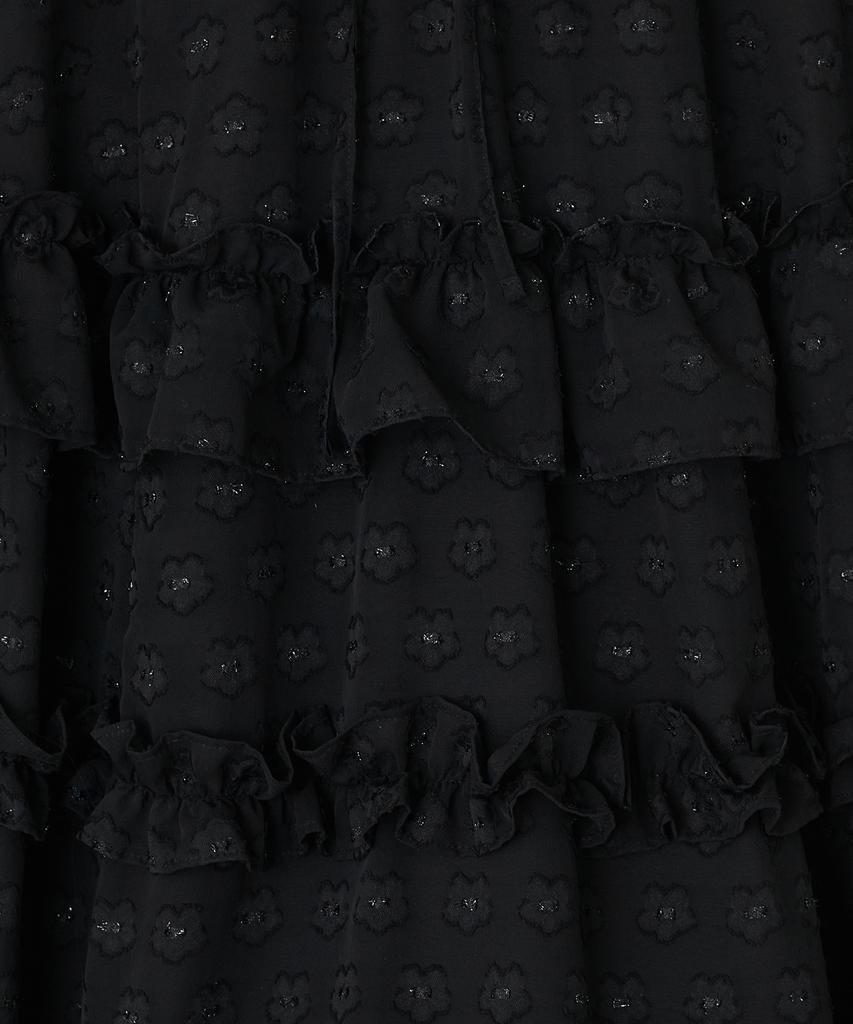 Taibseobiseu Layered Volume Lace Skirt [Black]