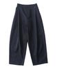 ANALOG MOOD Striped Back-Banded Wide Slacks (Navy)
