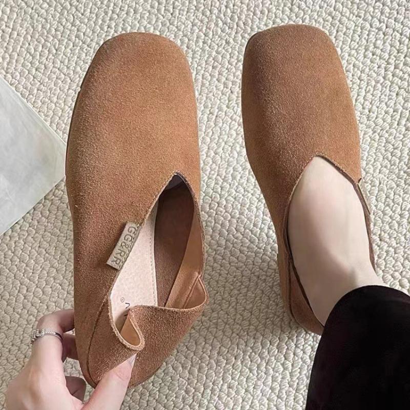 Leather Retro Soft Sole Flat Single Shoes