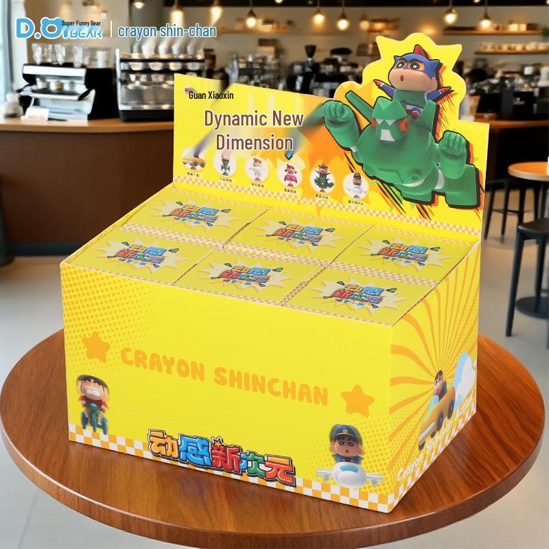 Crayon Shin-chan Trendy Anime Toy: Cute Desktop Car Ornament & Home Decoration Blind Box