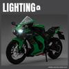 1/12 Kawasaki Ninja ZX10R Legierung Druckguss Motorrad Modell Spielzeug Fahrzeug Sammlung Sound und Licht Off Road Autocycle Spielzeug Auto