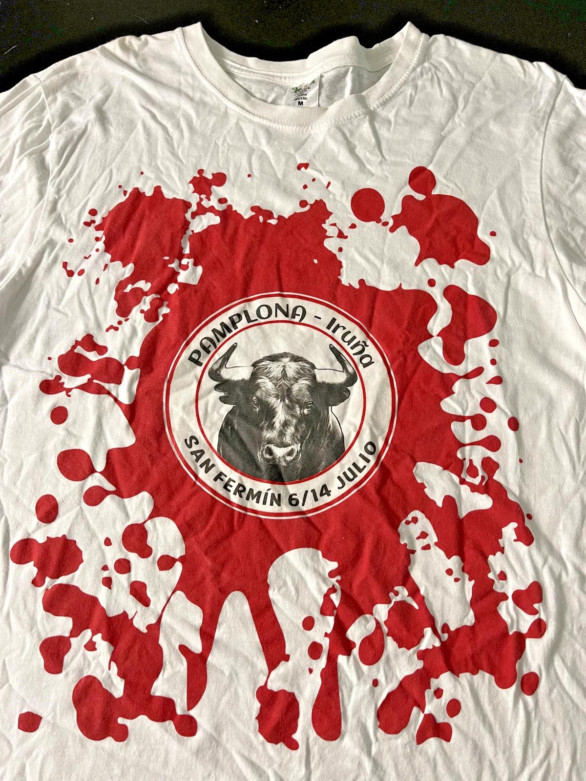 

Running of the Bulls, Pamplona T-Shirt, Keya Europe Tag, Size: Medium XL