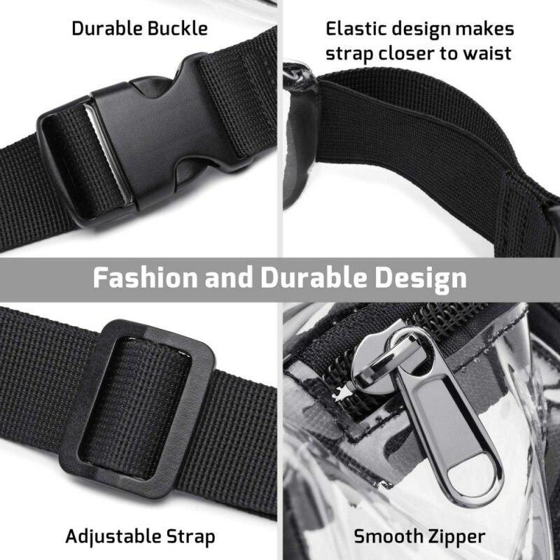 Clear Fanny Pack Waterproof Cute Waist Bag Purse Transparent Adjustable Belt Bag Harajuku Streetwear Transparent Belt Bags