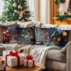45X45Cm Christmas Theme Pillowcase Bedroom Sofa Cushion Cover 100% Polyester Living Room Cushion Pillowcase Home Decor