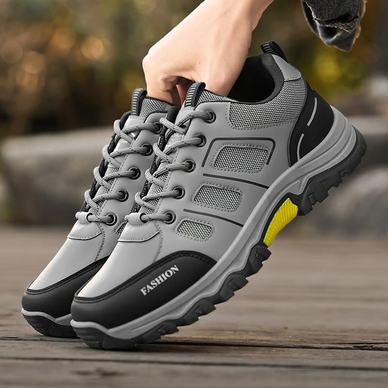 Labor Protection Shoes Men's Shoes Spring New Style Breathable Construction Site Work Anti-slip Work Shoes Outdoor Sports and Leisure Hiking Shoes Men
