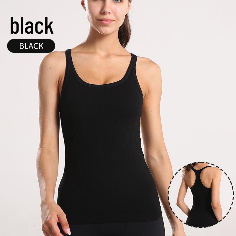 

Women s Crisscross Racerback Yoga Tank with Chest Pads - Spring/Summer Fitness Top Extra Large