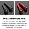 4PCS Black Car Door Lock Knob Covers, Aluminum Alloy Anti-Theft & Anti-Scratch Lift Pin Protectors, Replacement Accessories for 1.96 X 0.47 Inch Door