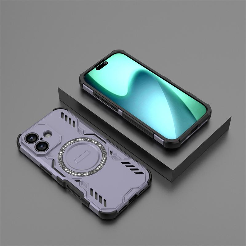 Shockproof Armor Case For iPhone 17 Magnetic Adsorption Wireless Charge Cover iPhone 17 Air 17 Pro Max Case For iPhone 17 Case