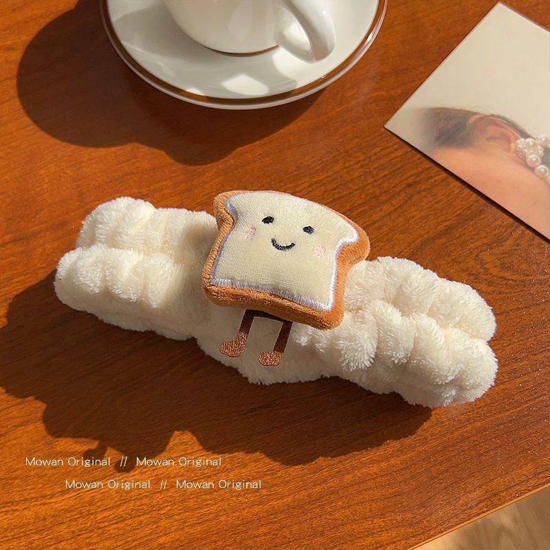 Trendy Cute Bear Toast Headband for Women - Cartoon Style Flyaway Hair Accessory