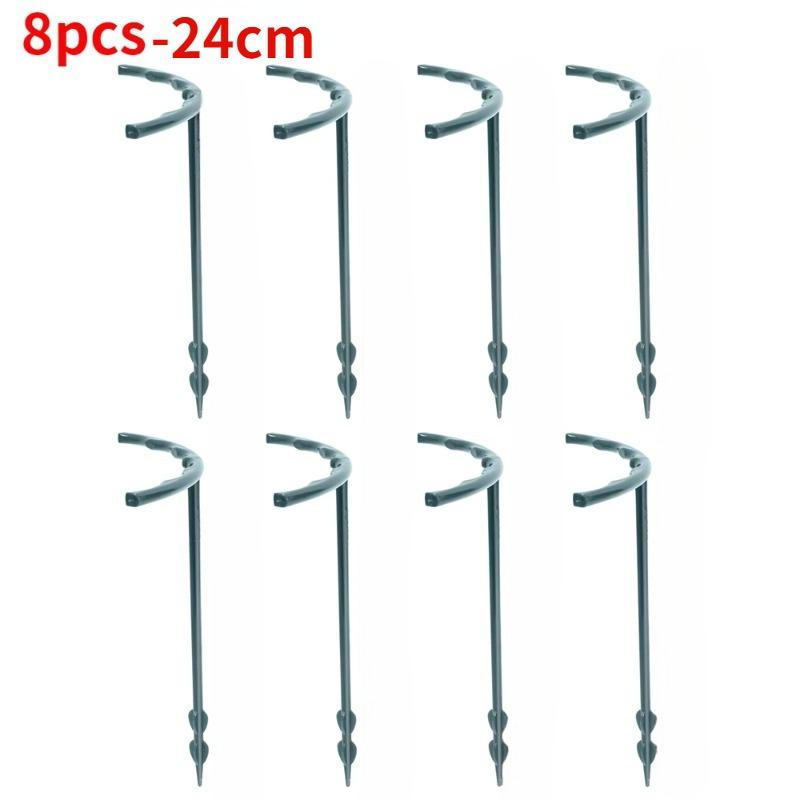 

4/8/12 шт. опорная клетка для садовых растений, пластиковая подставка для цветов, держатель для полукруга, теплица, сад, фиксирующий стержень, садовый инструмент для бонсай large size-8pcsa