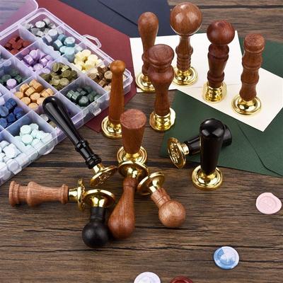 Ersatz Lange Und Kurze Birnenholzgriffe Für Stempel Scrapbooking Stempel Wachssiegel Werkzeuge Und Zubehör