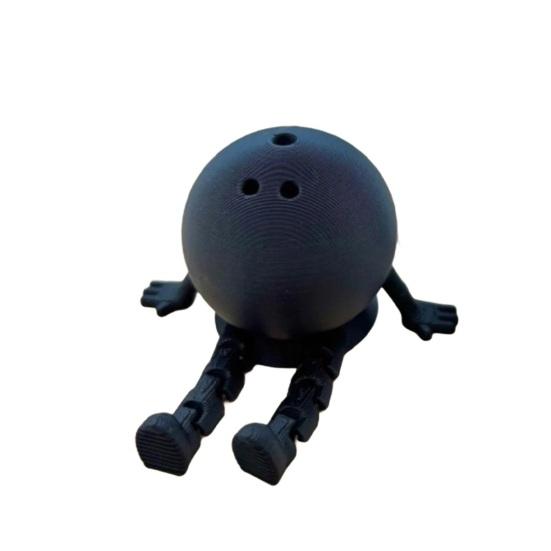 Bowling Buddy Figurine Bowling Ball Ornament with Articulated Legs Mini Bowling Pin Decoration Collectible for Home Shelves Desks Tables Display